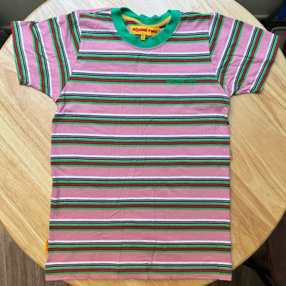 Stripe Cotton Ringer T-Shirt